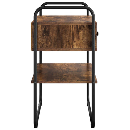 vidaXL Console Table Smoked Oak 80 x 40 x 75 cm Engineered Wood