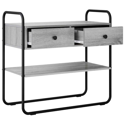 vidaXL Console Table Grey Sonoma 80 x 40 x 75 cm Engineered Wood