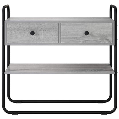 vidaXL Console Table Grey Sonoma 80 x 40 x 75 cm Engineered Wood