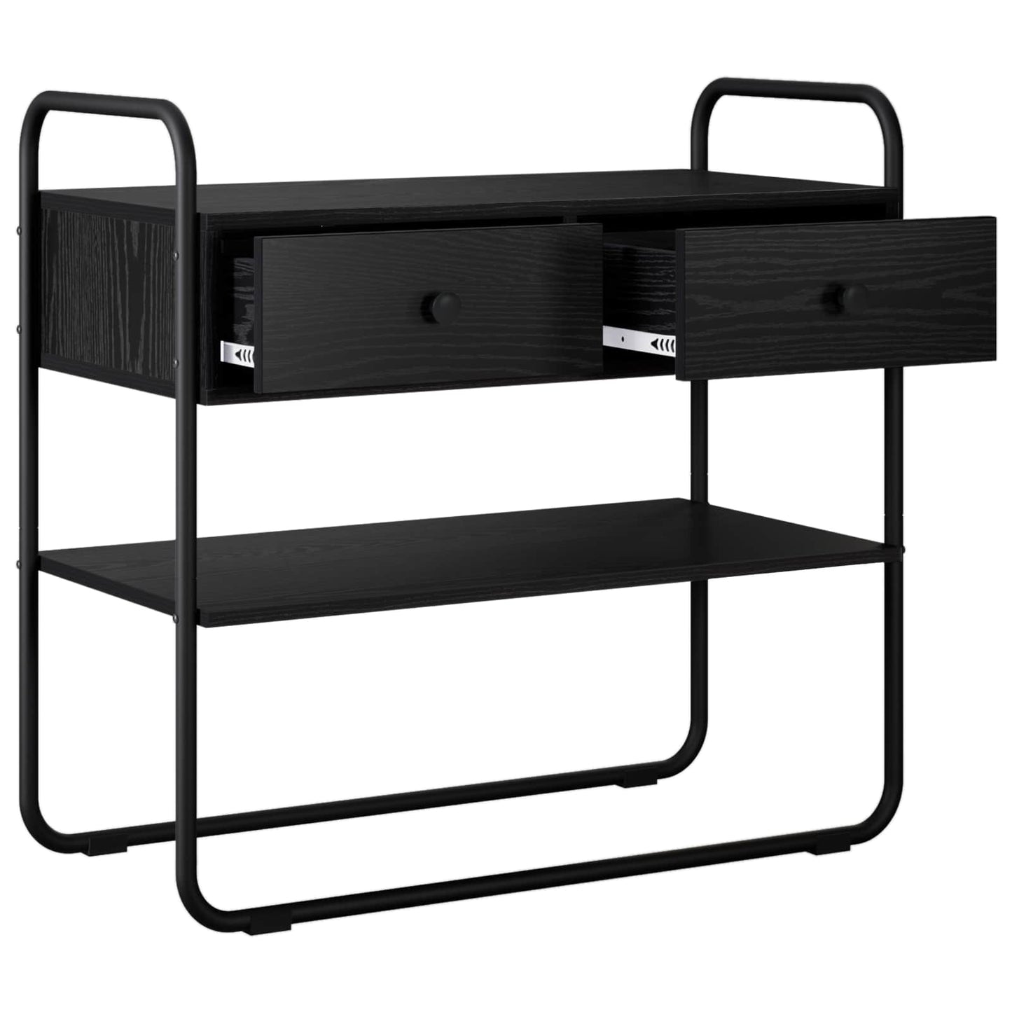 vidaXL Console Table Black Oak 100 x 40 x 75 cm Engineered Wood