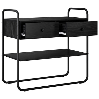 vidaXL Console Table Black Oak 100 x 40 x 75 cm Engineered Wood