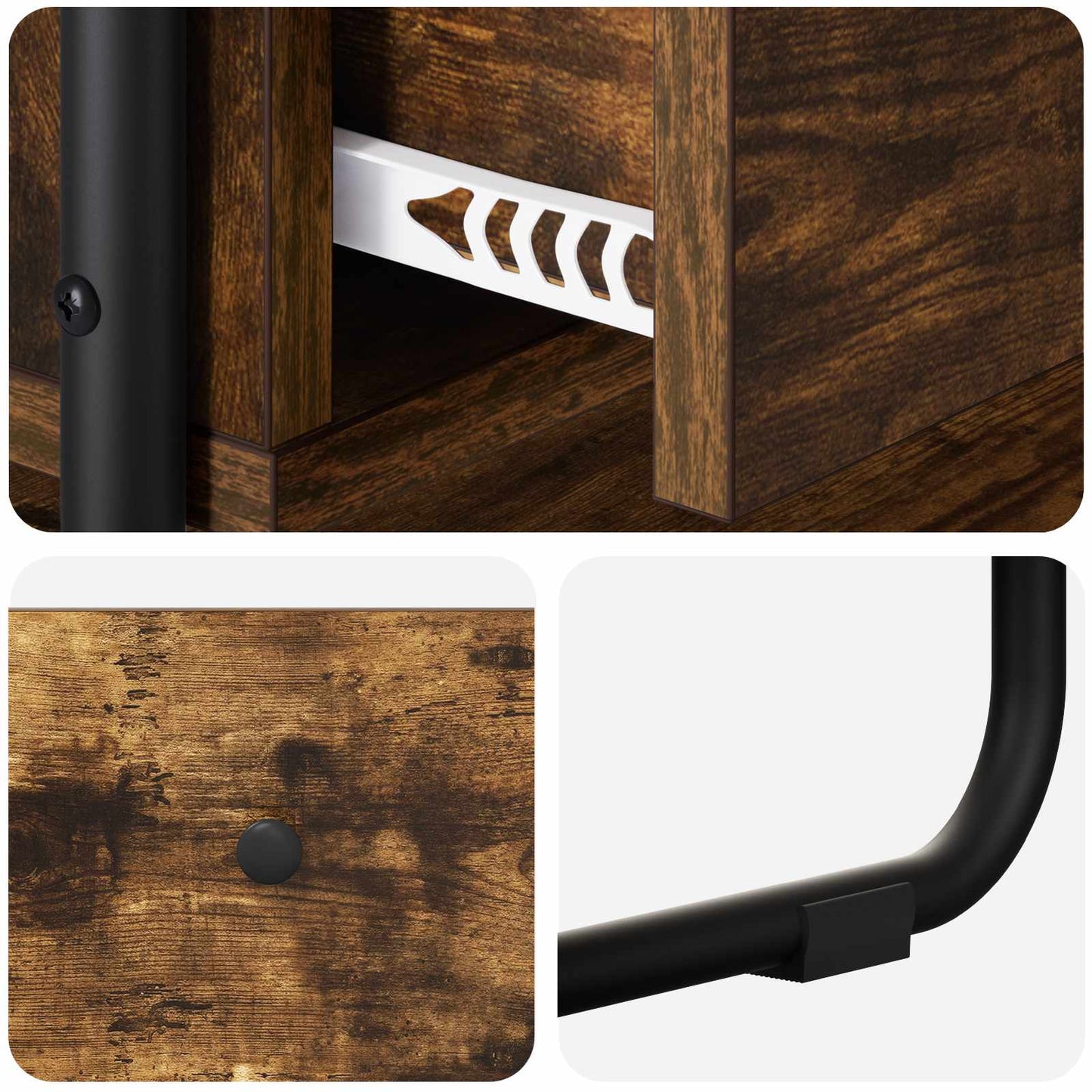 vidaXL Console Table Smoked Oak 100 x 40 x 75 cm Engineered Wood