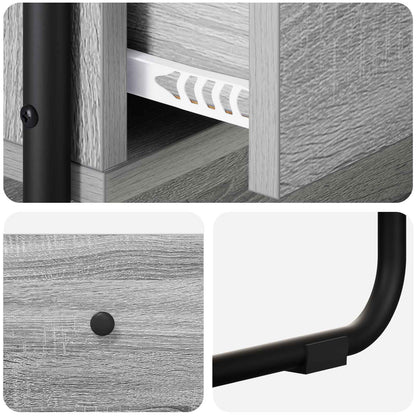vidaXL Console Table Grey Sonoma 100 x 40 x 75 cm Engineered Wood