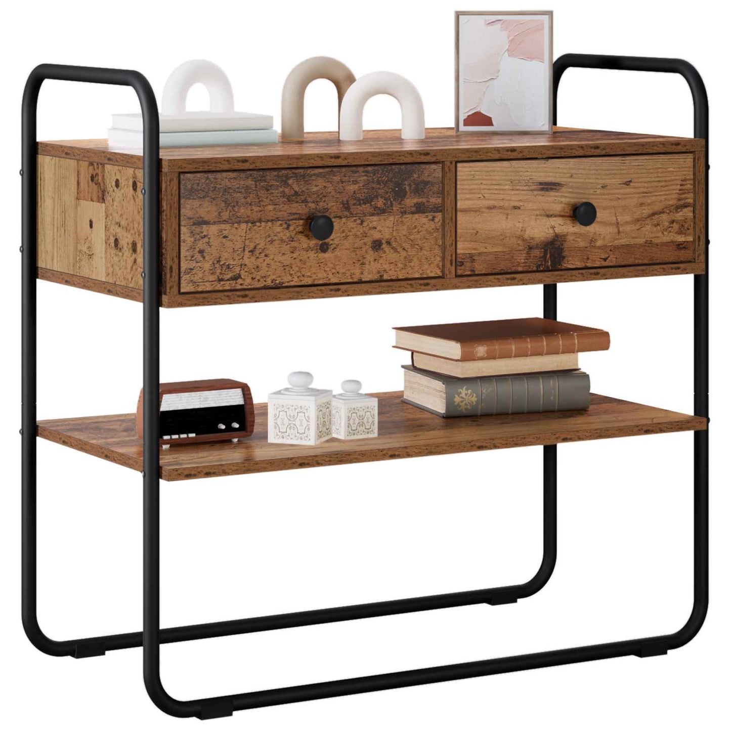 vidaXL Console Table Old Wood 100 x 40 x 75 cm Engineered Wood