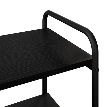 vidaXL Console Table Black Oak 80 x 35 x 75 cm Engineered Wood