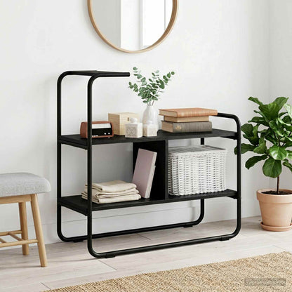 vidaXL Console Table Black Oak 80 x 35 x 75 cm Engineered Wood