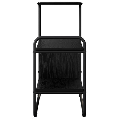 vidaXL Console Table Black Oak 80 x 35 x 75 cm Engineered Wood