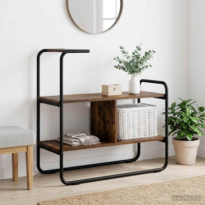 vidaXL Console Table Smoked Oak 80 x 35 x 75 cm Engineered Wood