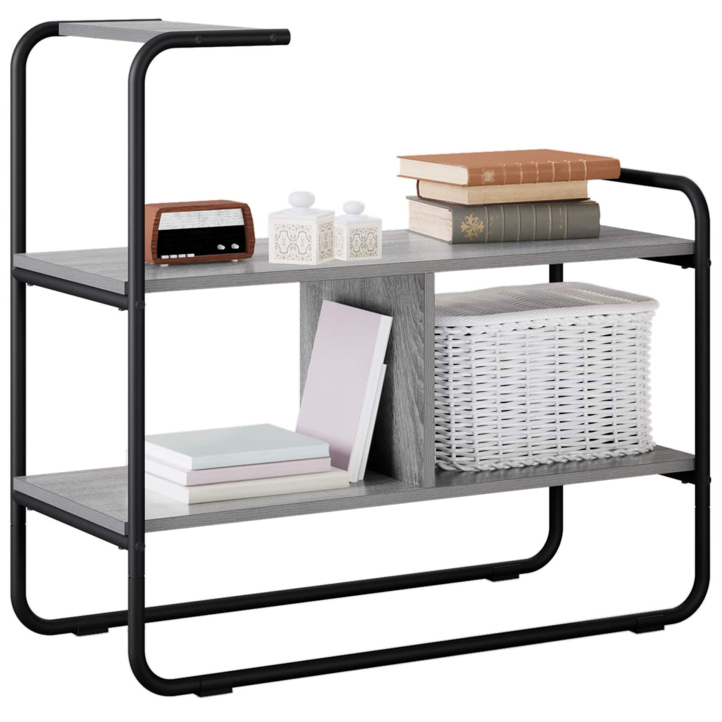 vidaXL Console Table Grey Sonoma 80 x 35 x 75 cm Engineered Wood