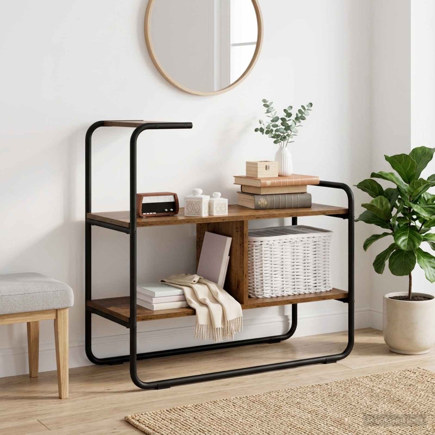 vidaXL Console Table Old Wood 80 x 35 x 75 cm Engineered Wood