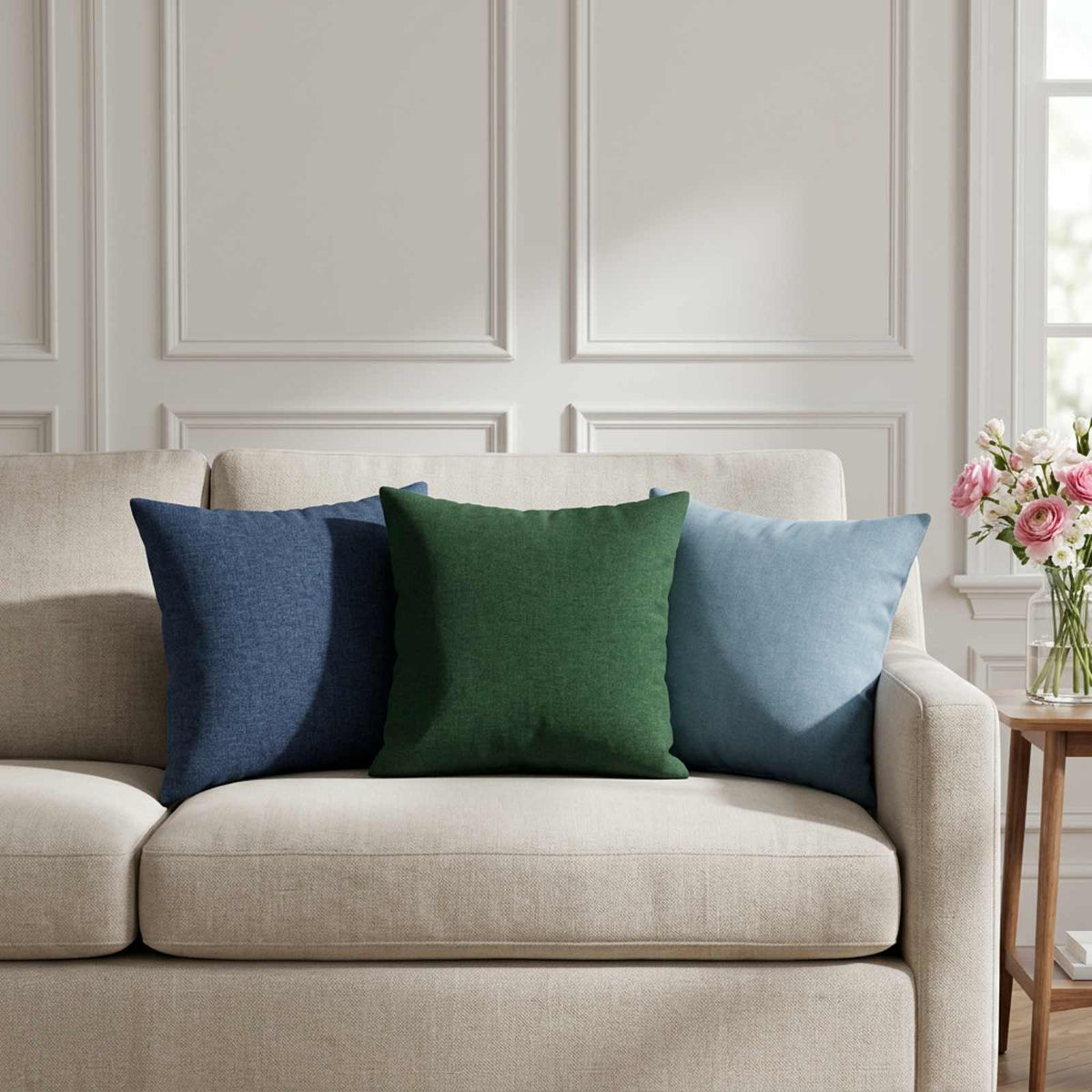 vidaXL Throw Pillow 6 pcs HEERLEN Dark Green 30 x 30 cm Fabric