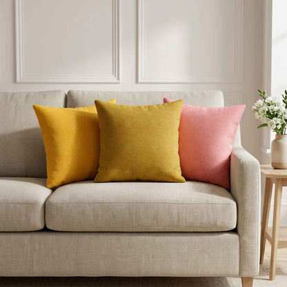vidaXL Cushion with Pillow HEERLEN 2 pcs Light Yellow Fabric