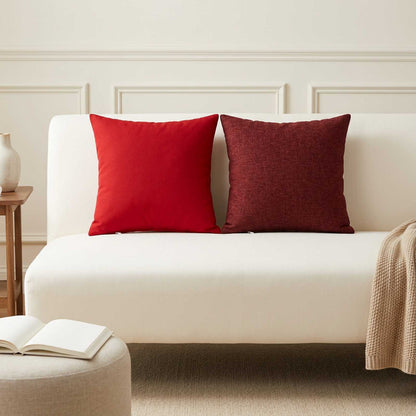 vidaXL Throw Pillow 6 pcs HEERLEN Wine Red 30 x 30 cm Fabric