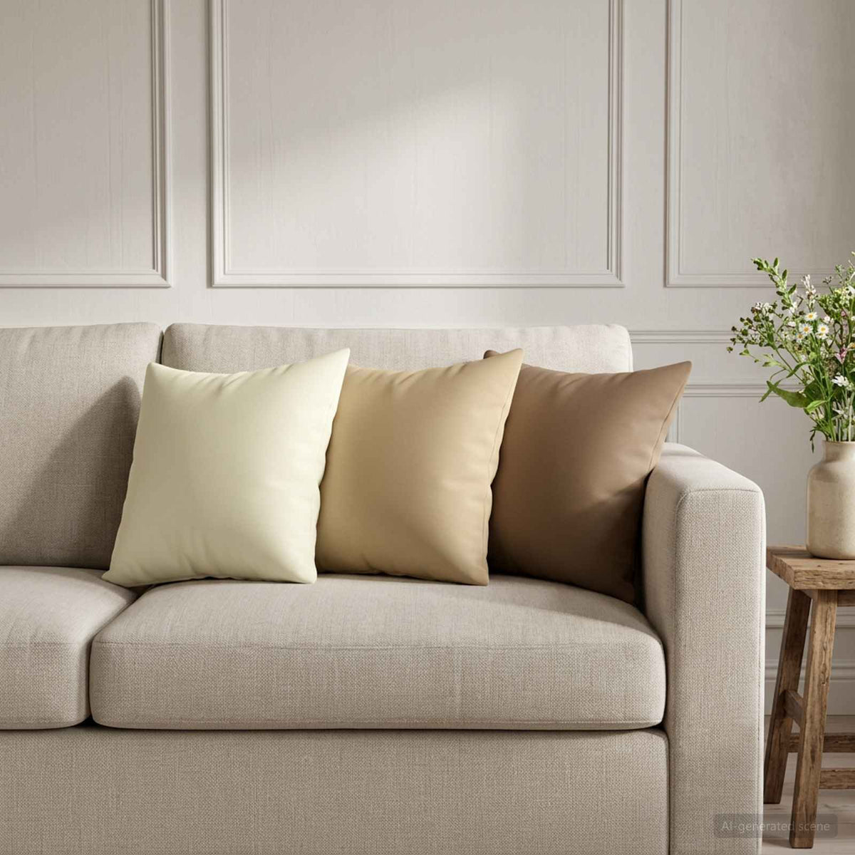 vidaXL Cushion with Pillow HEERLEN 2 pcs Beige Polyester