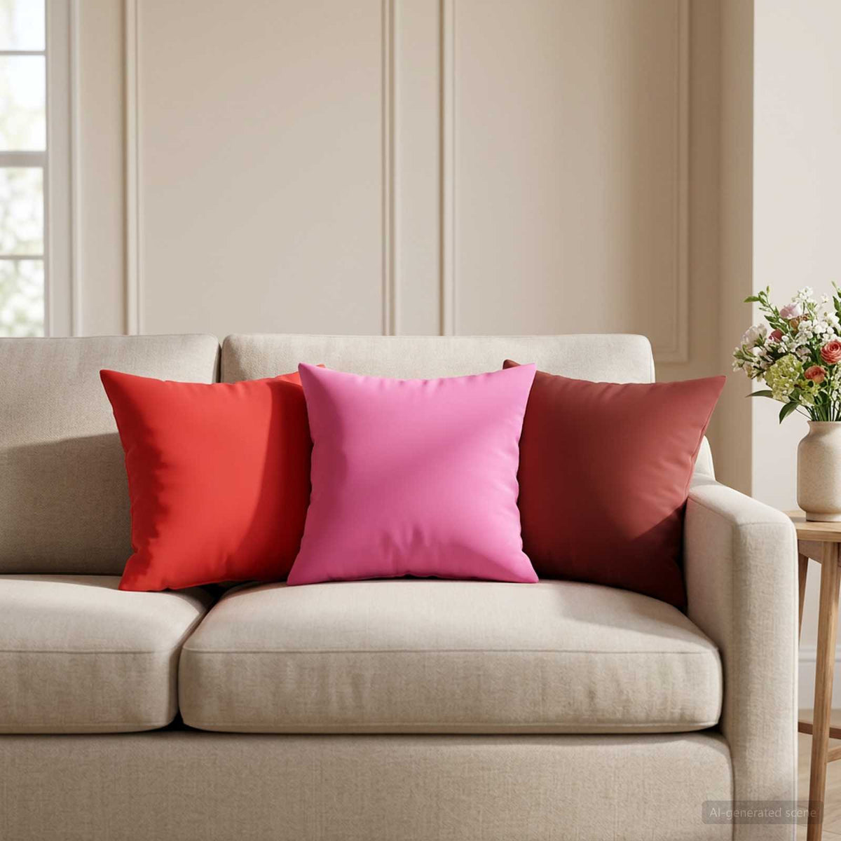 vidaXL Cushion with Pillow HEERLEN 2 pcs Red Polyester