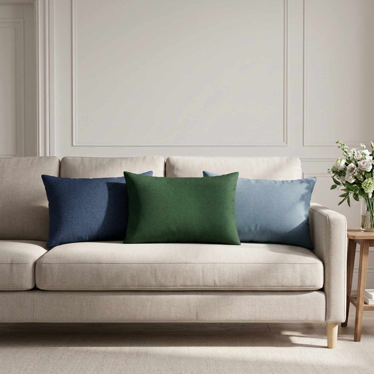 vidaXL Throw Pillow 6 pcs HEERLEN Dark Green 30 x 50 cm Fabric