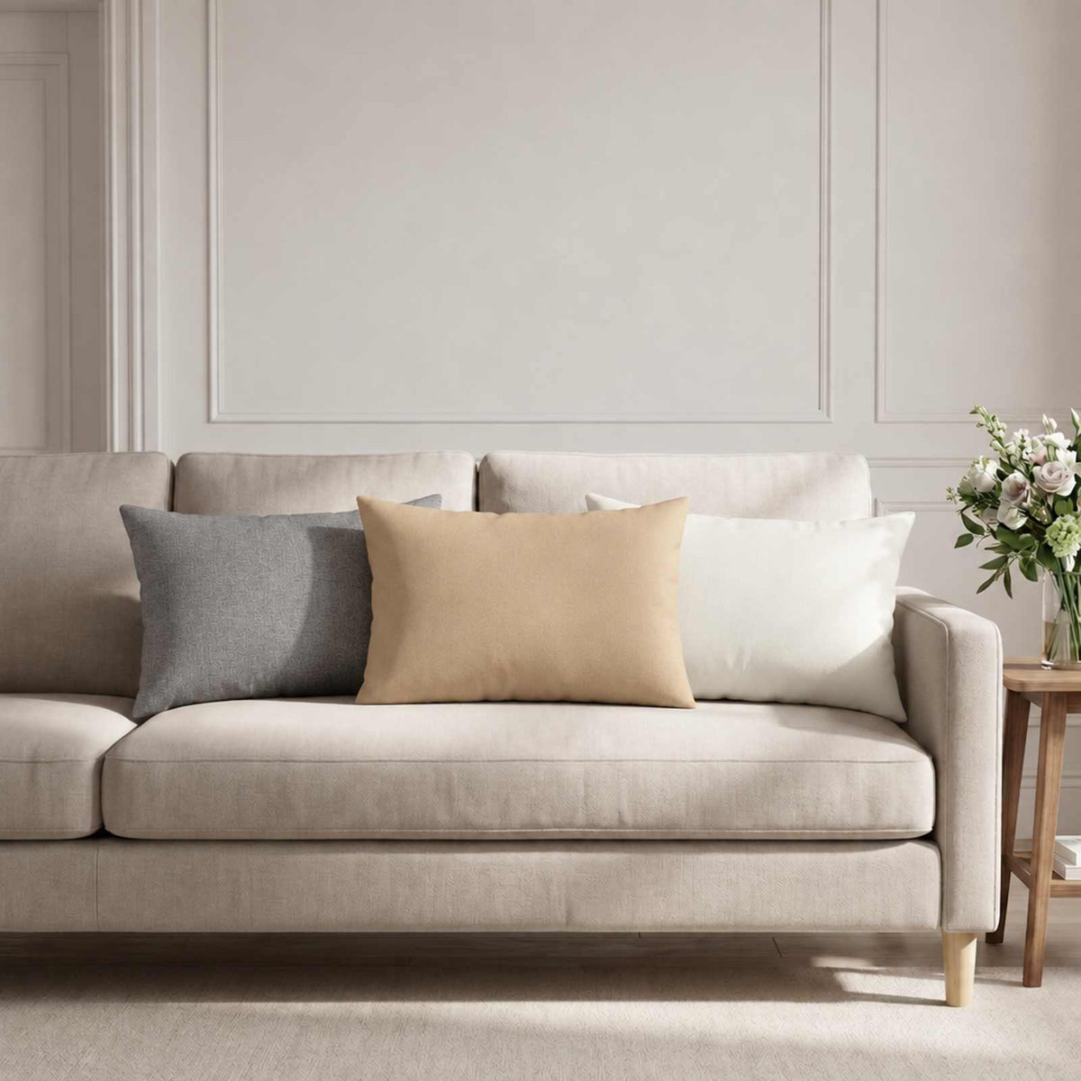vidaXL Cushion with Pillow HEERLEN 2 pcs White Fabric