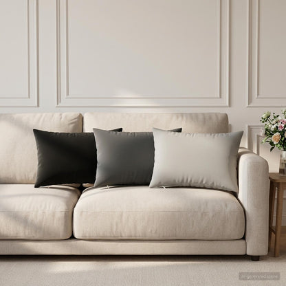 vidaXL Cushion with Pillow HEERLEN 6 pcs Grey Polyester