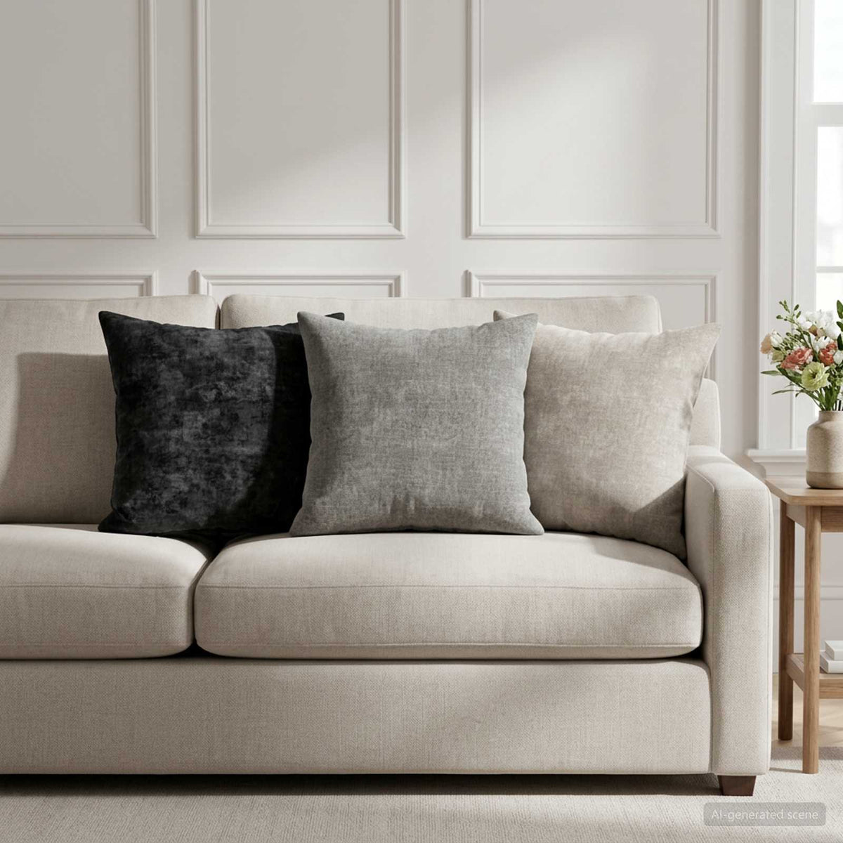 vidaXL Throw Pillow 6 pcs HEERLEN Anthracite 35 x 35 cm