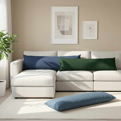 vidaXL Throw Pillow HEERLEN Dark Green 40 x 145 cm Fabric