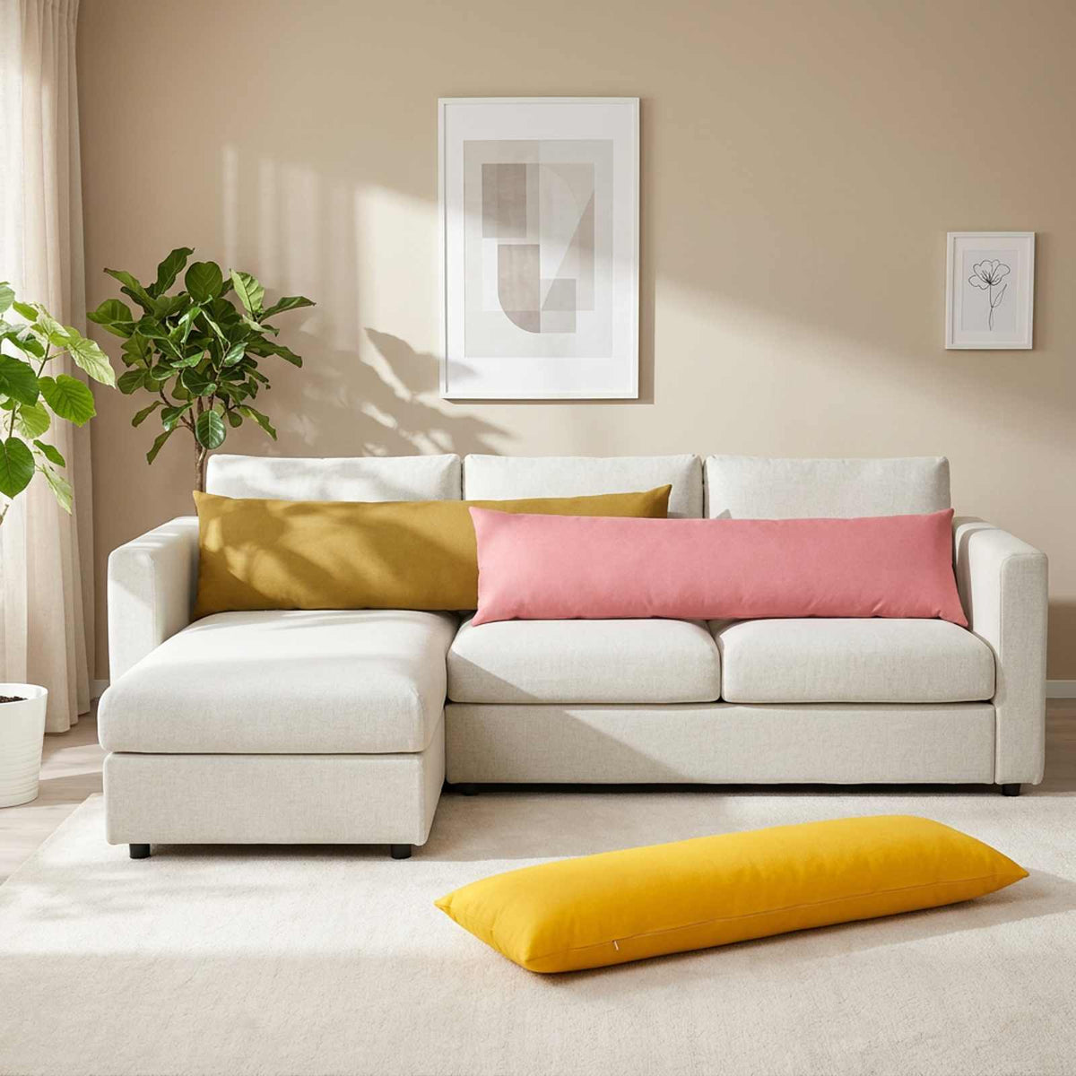 vidaXL Throw Pillow HEERLEN Light Green 40 x 145 cm Fabric