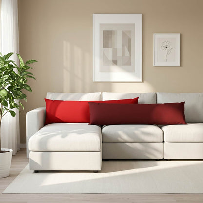 vidaXL Throw Pillow 2 pcs HEERLEN Wine Red 40 x 145 cm Fabric