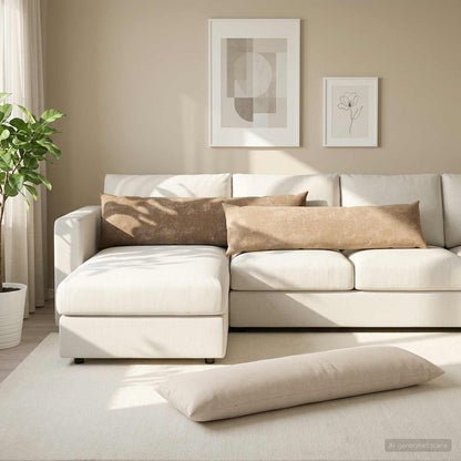 vidaXL Throw Pillow 2 pcs HEERLEN Brown 40 x 145 cm Chenille Fabric