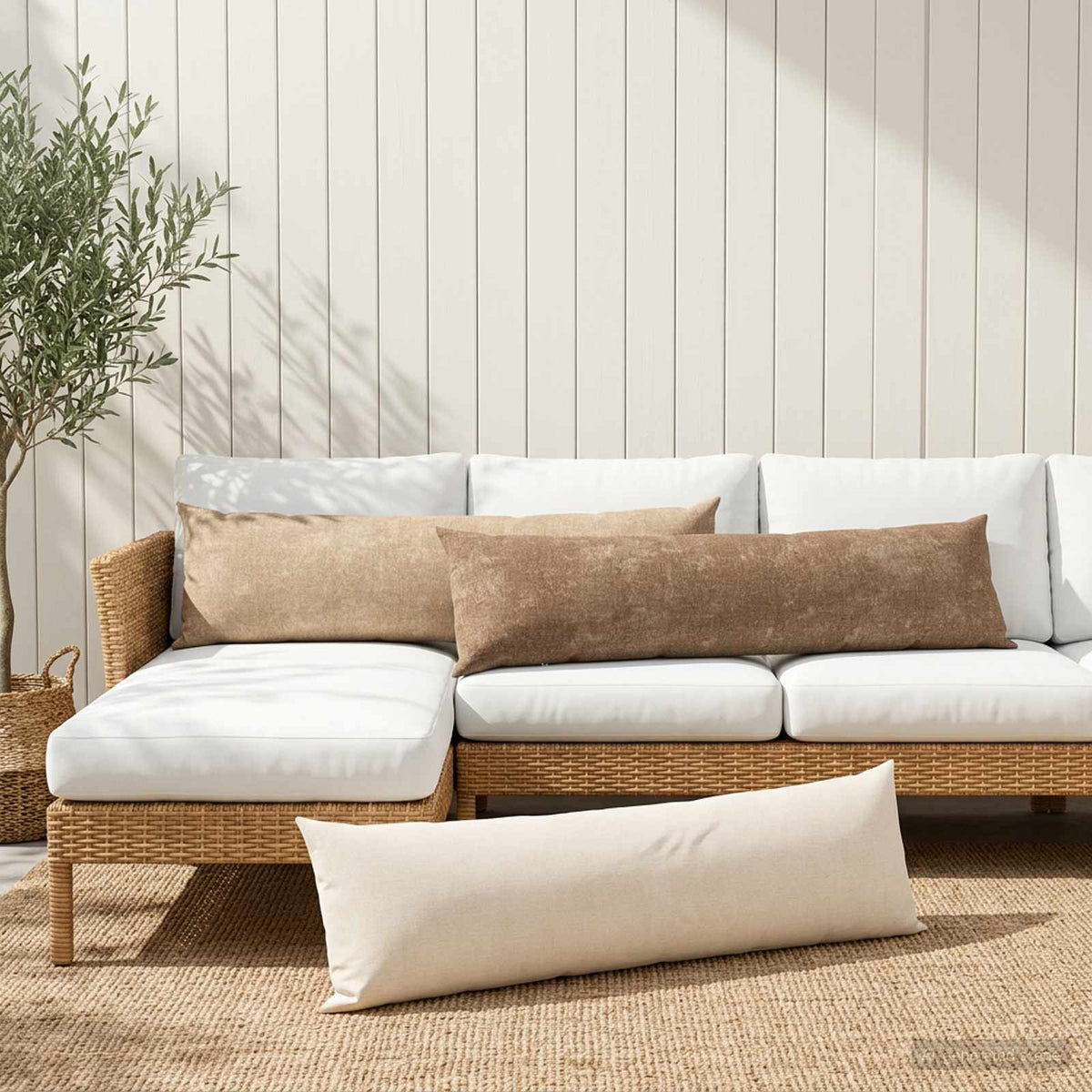 vidaXL Throw Pillow HEERLEN Brown 40 x 145 cm Chenille Fabric