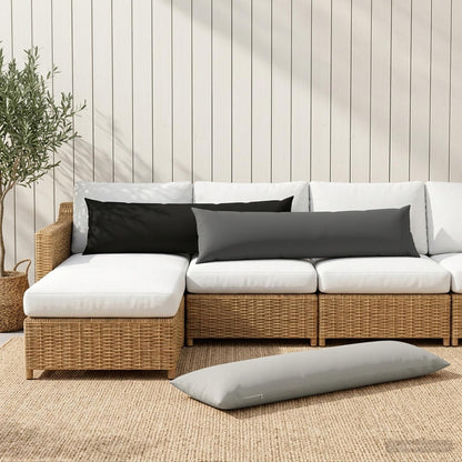 vidaXL Cushion with Pillow HEERLEN Anthracite 40 x 145 cm Polyester