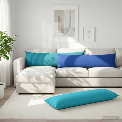 vidaXL Cushion with Pillow HEERLEN 2 pcs Light Blue Polyester
