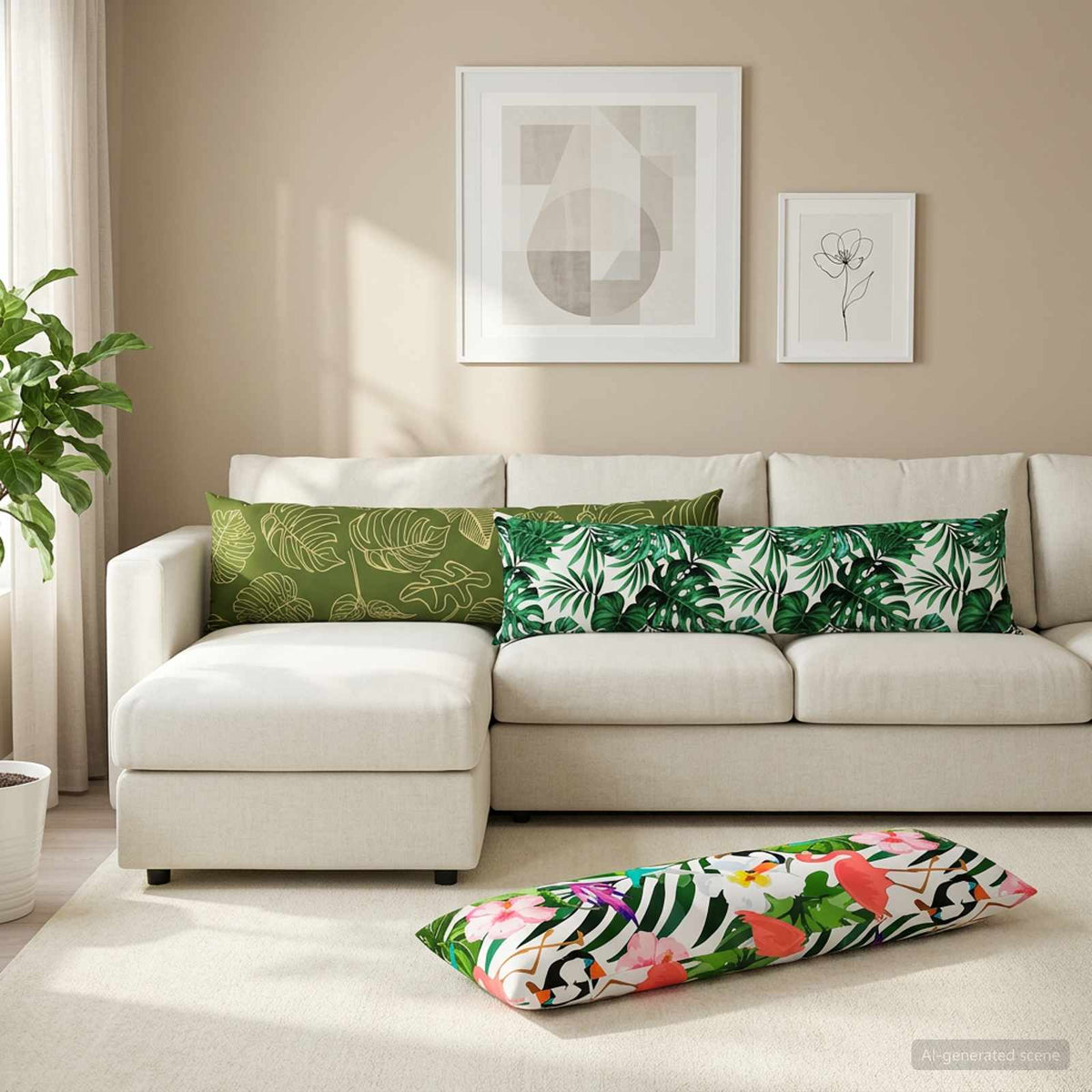 vidaXL Cushion with Pillow HEERLEN Multicolour 40 x 145 cm Polyester