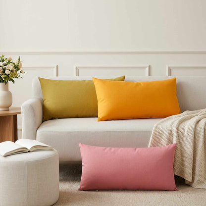 vidaXL Throw Pillow 6 pcs HEERLEN Light Yellow 40 x 70 cm Fabric