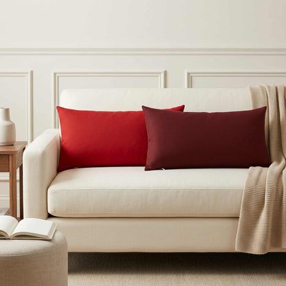 vidaXL Throw Pillow 2 pcs HEERLEN Red 40 x 80 cm Fabric