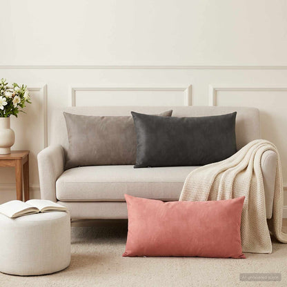 vidaXL Cushion with Pillow HEERLEN 12 pcs Pink Velvet