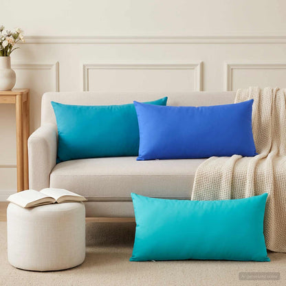 vidaXL Cushion with Pillow HEERLEN 2 pcs Royal Blue Polyester