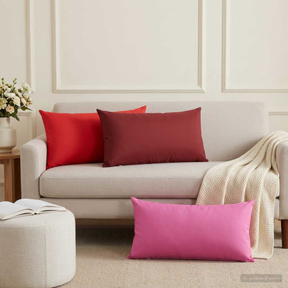 vidaXL Cushion with Pillow HEERLEN 6 pcs Wine Red Polyester