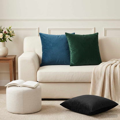 vidaXL Cushion with Pillow HEERLEN 12 pcs Black Velvet