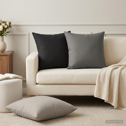 vidaXL Cushion with Pillow HEERLEN 6 pcs Grey Polyester