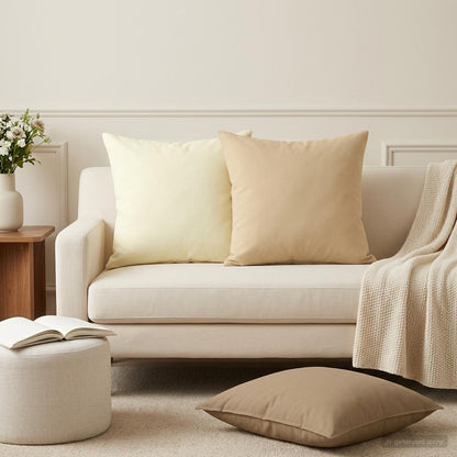 vidaXL Cushion with Pillow HEERLEN 2 pcs Taupe Polyester