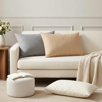 vidaXL Throw Pillow 2 pcs HEERLEN Cloud Grey 50 x 75 cm Fabric