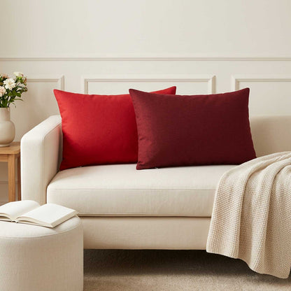 vidaXL Throw Pillow 2 pcs HEERLEN Red 50 x 70 cm Fabric