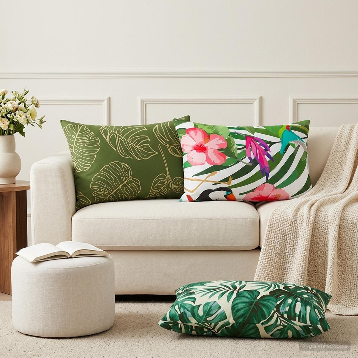 vidaXL Cushion with Pillow HEERLEN 2 pcs Multicolour Polyester