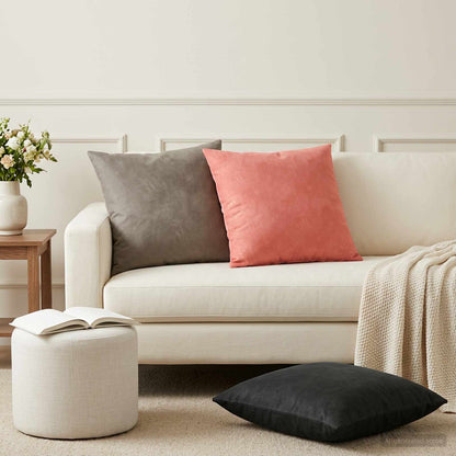 vidaXL Cushion with Pillow HEERLEN 2 pcs Dark Grey Velvet