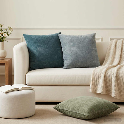 vidaXL Throw Pillow 2 pcs HEERLEN Light Blue 55 x 55 cm