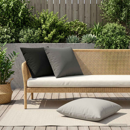 vidaXL Cushion with Pillow HEERLEN 2 pcs Grey Polyester