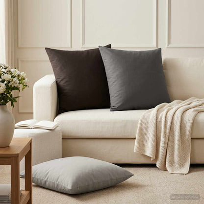 vidaXL Cushion with Pillow HEERLEN 2 pcs Grey Polyester