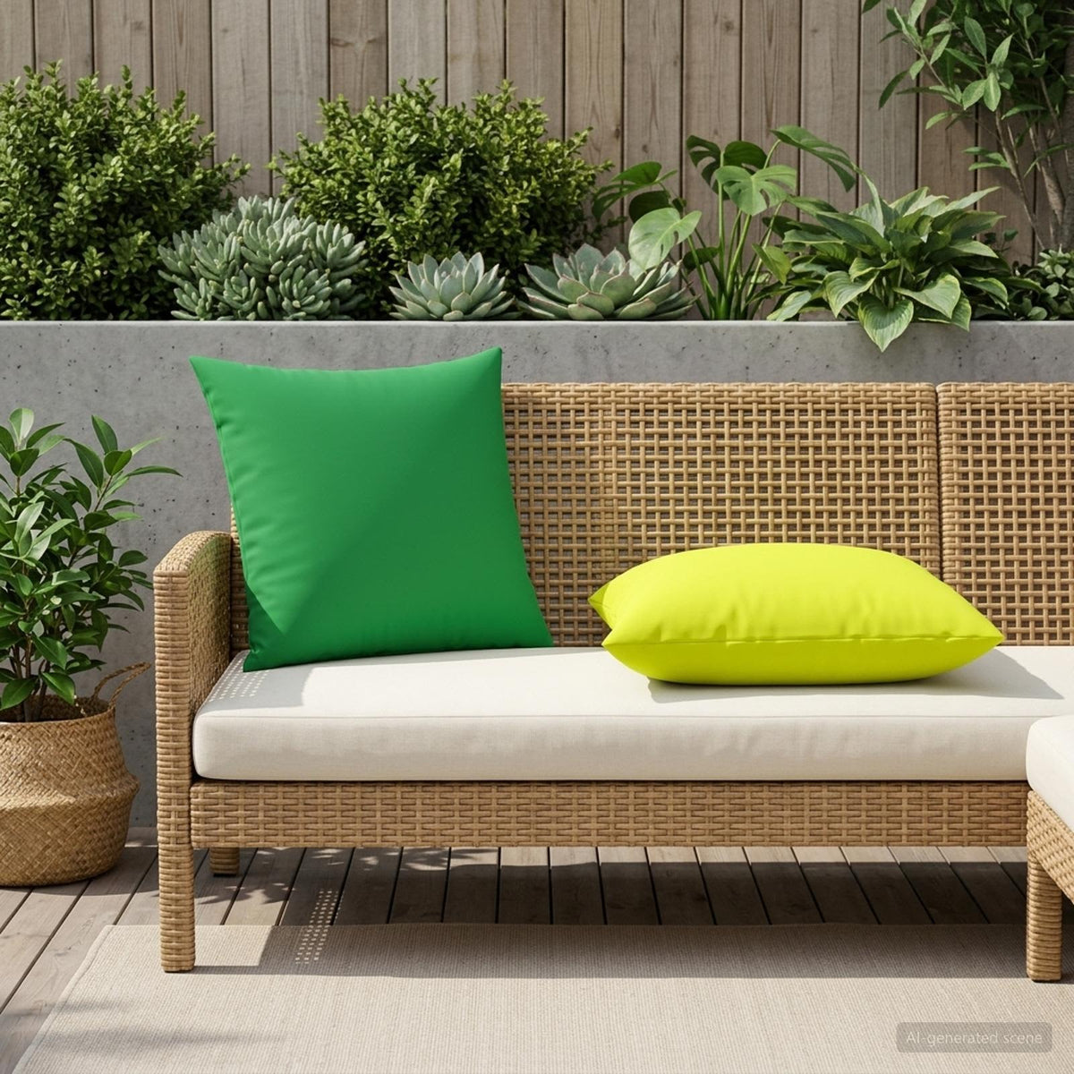vidaXL Cushion with Pillow HEERLEN 2 pcs Green Polyester