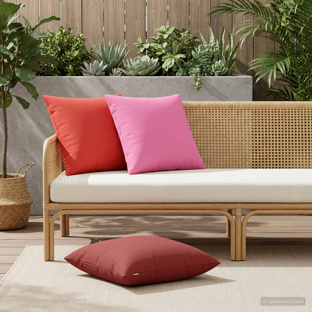 vidaXL Cushion with Pillow HEERLEN 2 pcs Pink Polyester