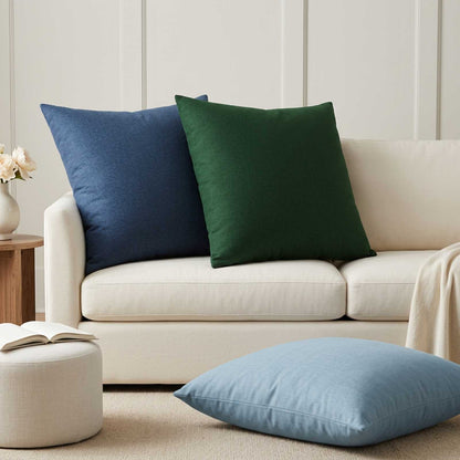 vidaXL Cushion with Pillow HEERLEN 2 pcs Blue Fabric