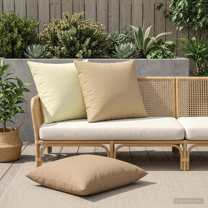 vidaXL Cushion with Pillow HEERLEN 2 pcs Beige Polyester